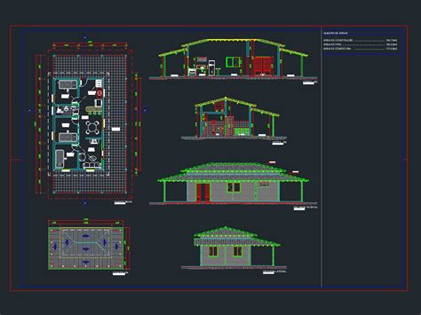 Planos De Casa Campo En Dwg Autocad Vivienda Unifamiliar D Hot Sex