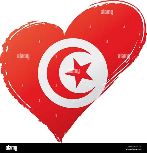 Tunisia Flag Vector Illustration On A White Background Stock Vector