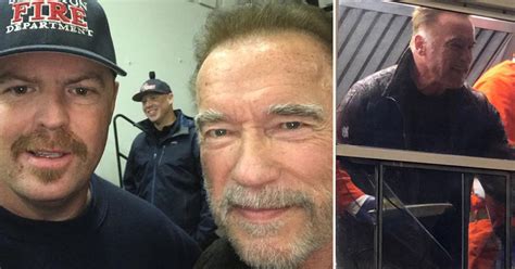 Arnold Schwarzenegger Serves Breakfast To Camp Fire First Responders