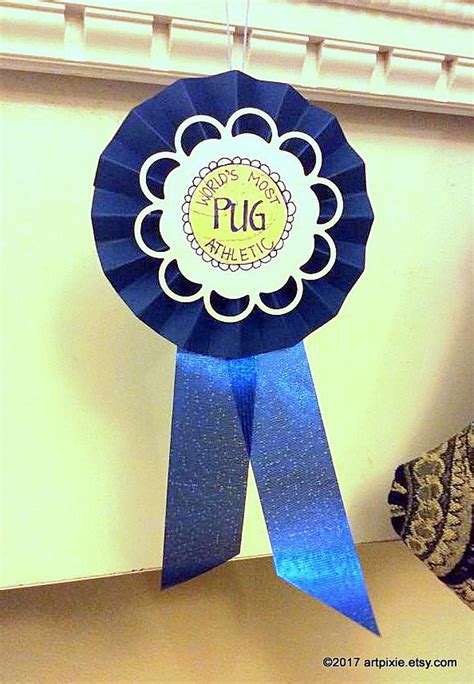 1st Place Blue Ribbon Award customizable color and message | Etsy