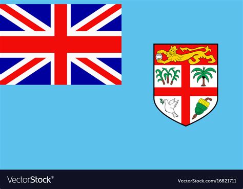 Flag Of Fiji Royalty Free Vector Image Vectorstock