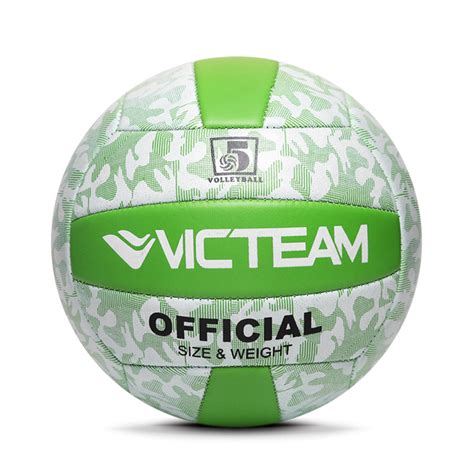 Green PVC Volleyball Ball For Beginners - Victeam Sports