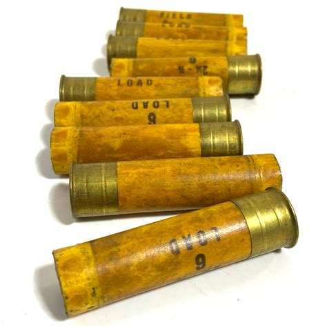 Orange Yellow 20 Gauge Shotgun Shells Empty 20GA Vintage Rustic Shotsh ...