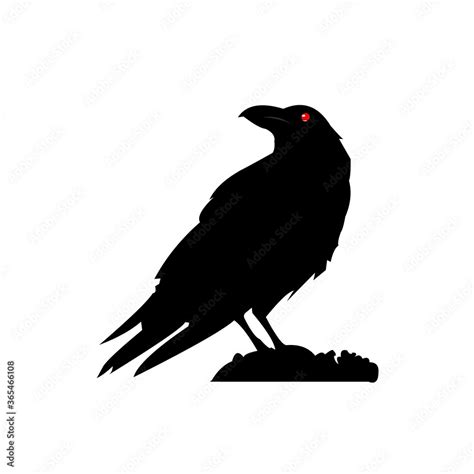 vector illustration of a crow Stock Illustration | Adobe Stock