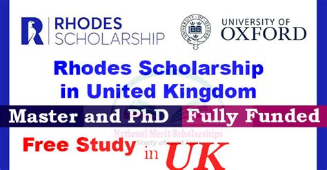 Rhodes Scholarship 2024 25 In UK Free Study At University Of Oxford