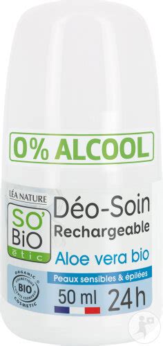 So Bio Étic Déo Soin Tolérance 24h Déodorant Jus D Aloe Vera Peaux