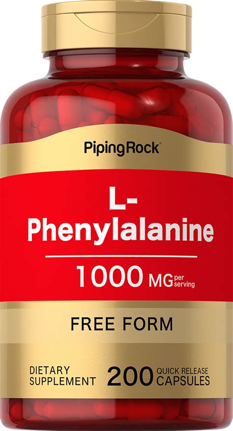 L Phenylalanine 1000 Mg Per Serving 200 Quick Release Capsules