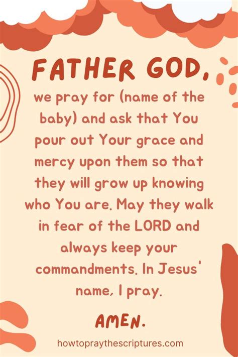 A Baby Dedication Prayer