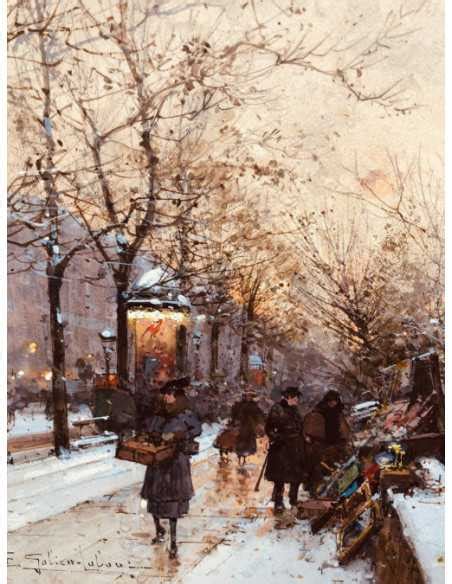 Galien Laloue Eug Ne Tableau Me Si Cle Paris Bouquinistes Devant