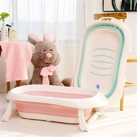 Banheira Dobravel Portatil Flexi Bath Plug Termico Stokke Rosa