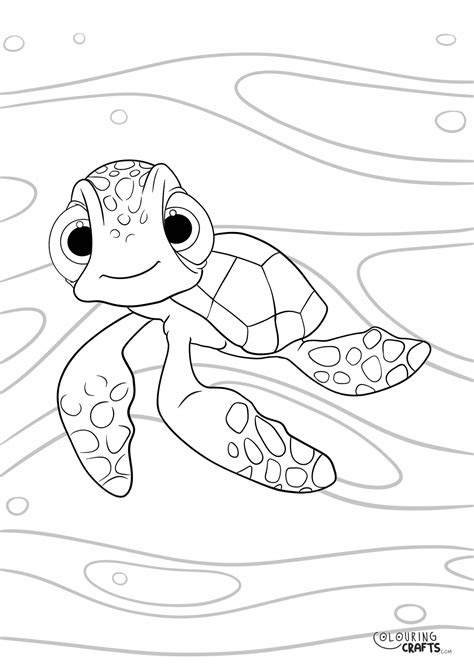 Squirt Finding Nemo Colouring Page Colouring Crafts