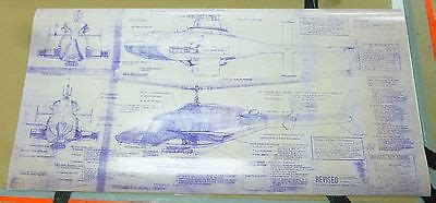 Rare Airwolf helicopter blueprint poster! | #503429443