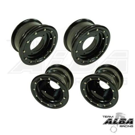 Raptor 700 660 Front Rear Wheels Beadlock 10x5 9x8 Alba Racing Bb32 Ebay