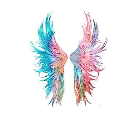 Angel Wings Watercolor Painting Art Print by Watercolorflower