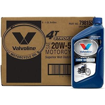 Amazon Valvoline 4 Stroke Motorcycle Full Synthetic SAE 20W 50