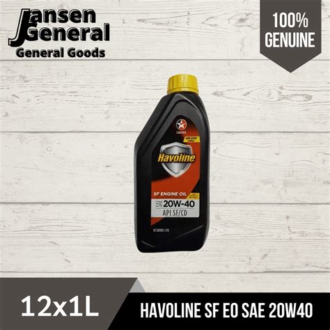 Havoline SF Engine Oil SAE 20W 40 Mineral 1L Lazada PH