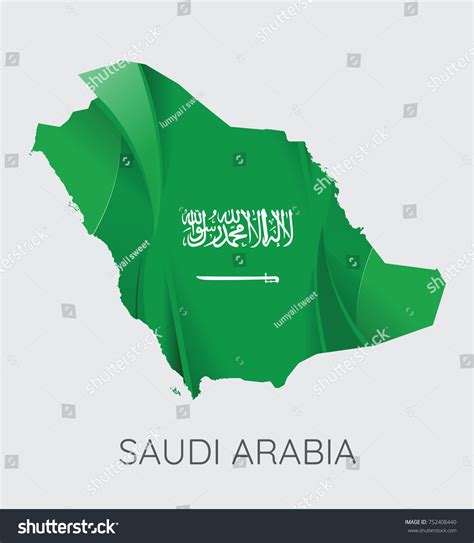 Map Saudi Arabia Flag Texture Isolated Stock Vector (Royalty Free ...