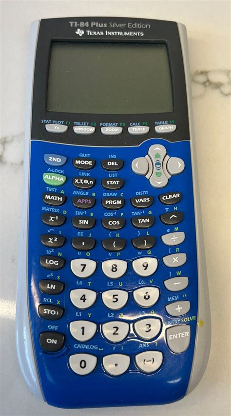 Texas Instruments Ti 84 Plus Silver Edition Graphing Calculator Blue