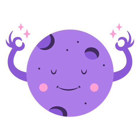 Diseño Png Y Svg De Luna De Dibujos Animados Meditando Para Camisetas