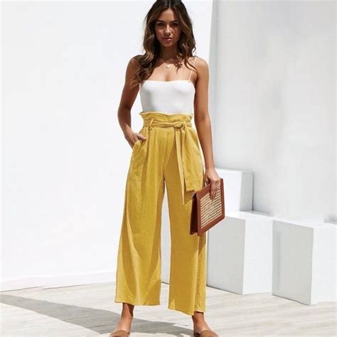 Pantalon En Lin Femme 20 Façons Ultra Tendance De Le Porter Wide Leg