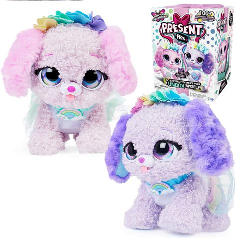 Present Pets, Fairy Puppy Interactive Surprise Plush Toy Pet with Over ...