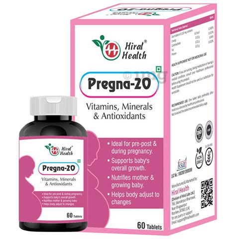 Hiral Health Pregna 20 Tablet Buy Bottle Of 60 0 Tablets At Best Price