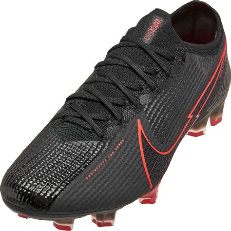 Nike Mercurial Vapor 13 Elite FG - Black & Chile Red - SoccerPro