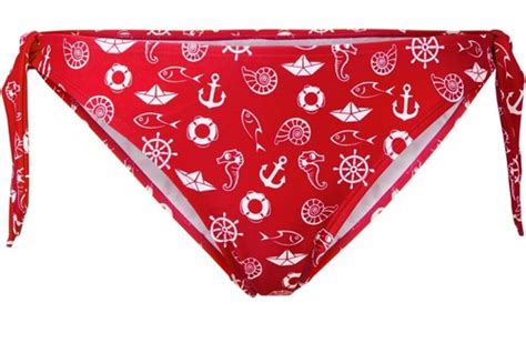 Bikinihose Gr 42 Rot Bedruckt Damen Bade Hose Bikini Slip Tankini Unterteil Neu EBay De