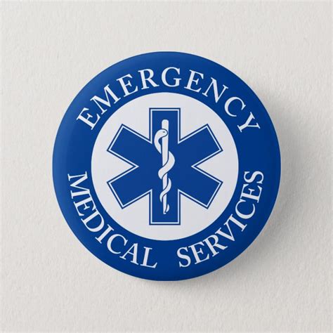 Classic EMT EMS Paramedic Symbol 6 Cm Round Badge | Zazzle.co.uk