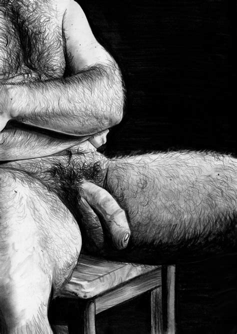 Slouch Male Nude Queer German Etching Giclee Art Print Gay Drawing