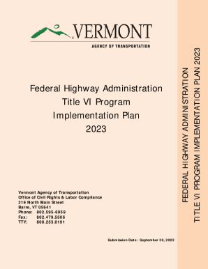 Fillable Online Title VI Implementation Plan Title VI Of The Civil