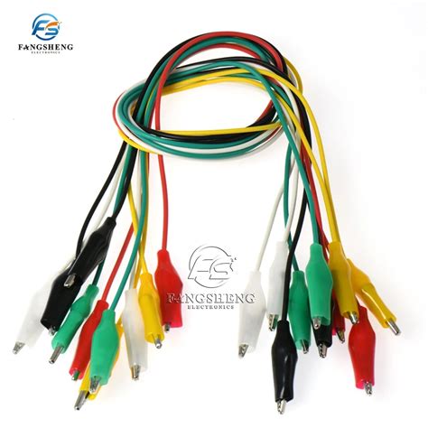 10Pcs Alligator Clips Electrical DIY Test Leads Alligator Double Ended