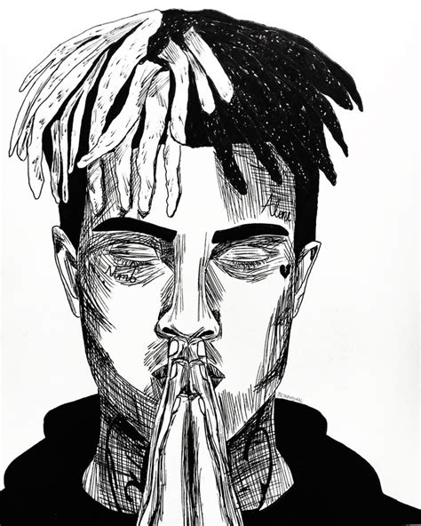 Black And White Xxxtentacion Fan Art