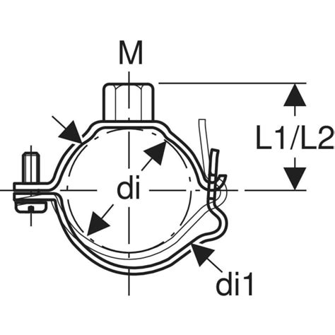 Geberit Rohrschelle Mit Gewindemuffe M10 Verstellbar Geberit