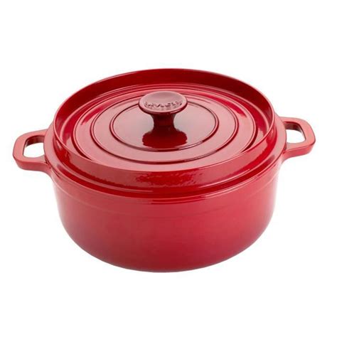 Mijoteuse Cocotte Ronde Fonte Maill E Invicta Rouge Rubis D La