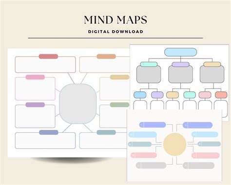 Printable Mind Map Templates - Etsy