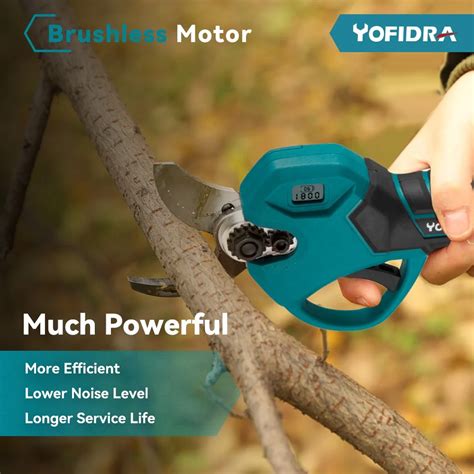 Yofidra Mm Brushless Electric Pruning Shears Electric Scissors For