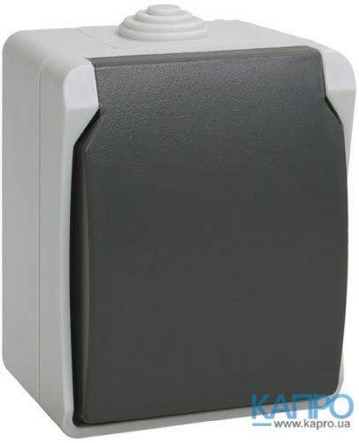Розетка з заземл.контактом з прозор.кришкою 16А зовніш. IP54 ИЭК Форс ...