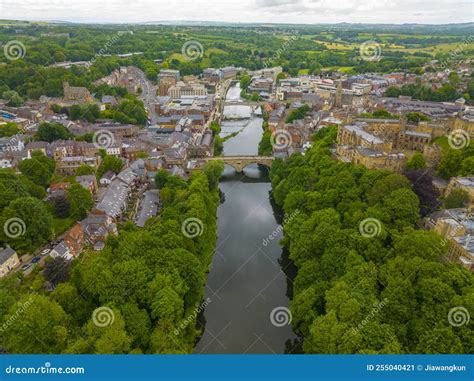 Durham City Aerial View England UK Stock Image Image Of Hall