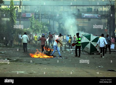 28 Octobre 2023 Dhaka Wari Bangladesh Des Militants Du Parti