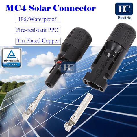 Solar MC4 connector Male Female Waterproof IP67 TUV Solar connector for ...