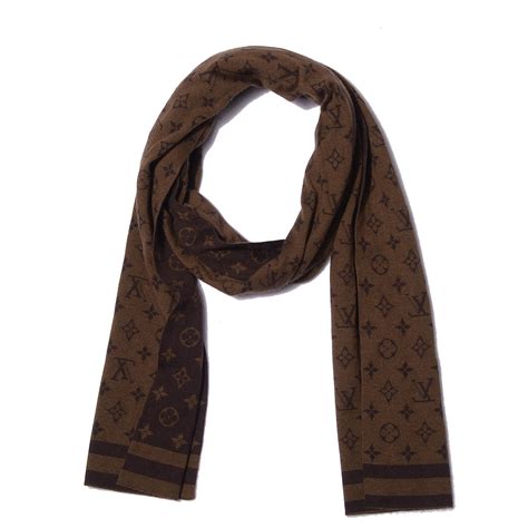 LOUIS VUITTON Cashmere Silk Monogram Scarf 92239