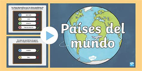 PowerPoint Los países del mundo Teacher Made Twinkl