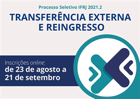 Dezenas de vagas para transferência externa e reingresso IFRJ