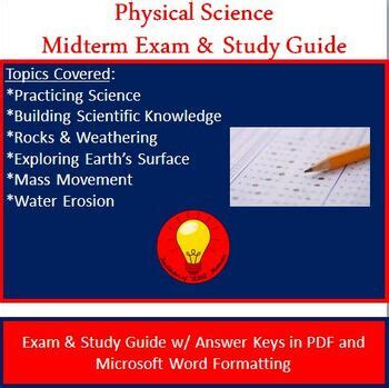 Physical Science Midterm Exam Study Guide By Facilitator Of Aha Moments