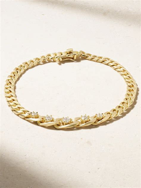 Jade Trau Piper Karat Diamond Bracelet Gold Editorialist