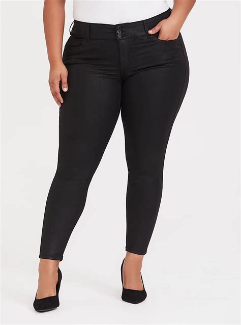 Plus Size Jegging Super Stretch Black Coated Torrid