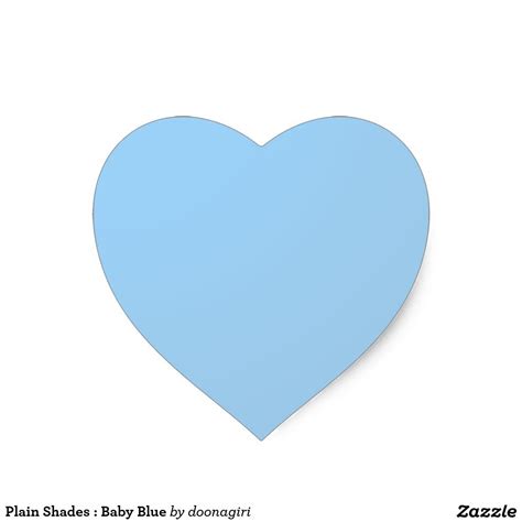 Plain Shades : Baby Blue Heart Sticker | Zazzle | Heart stickers, Blue ...