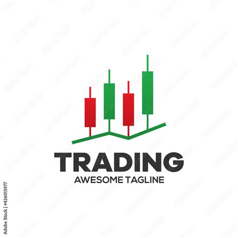 trading financial vector logo. candlestick trading. trading stock ...