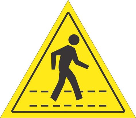 Pedestrian Walking Floor Label / Sign - Made in USA - 5S Product